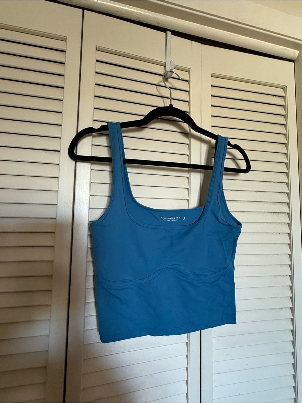 Abercrombie Blue Scoop Crop Tank